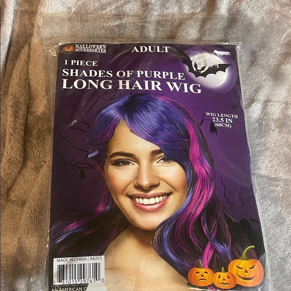Purple Long Hair Wig NEW